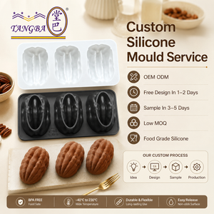 Molde de silicona 3D TANGBA para hornear, con forma de nuez pecana, para mousse, velas aromáticas, fabricación de jabón artesanal, grado alimenticio FDA, engrosado, venta al por mayor - Product Image 2