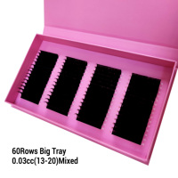Extensions de Cils Cachemire Méga Volume 0.03 05 07 en Barquette Marque Privée 8-25mm Vente en Gros Cils Cachemire Mat Foncés