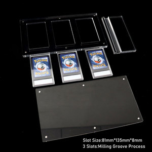 Nouveau support de carte graduée pour dalles PSAed 3 fentes Pokemoned 35PT cartes graduées boîtier acrylique cadre acrylique PSAED magnétique - Product Image 3