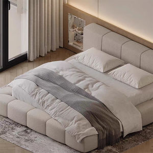 Lit de luxe pour chambre à coucher, meubles en tissu, lit <span class=keywords><strong>king</strong></span>-<span class=keywords><strong>size</strong></span> pour petits appartements, moderne et simple, lit double rembourré - Product Image 3