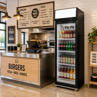 Refroidisseur à bière en verre trempé avec logo personnalisé, faible bruit, porte verrouillable pour bar, supermarché, aire de restauration