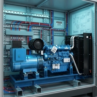 Générateur diesel 600 KVA Weichai Baudouin Genset 500 KW triphasé avec ATS démarrage automatique châssis ouvert pour alimentation de secours d'usine
