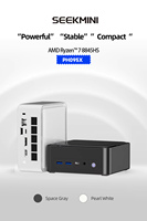 Mini PC Seekmini PH095X con AMD Ryzen 7 8845HS de 8 Núcleos, DDR5 de 8GB/16GB/32GB, SSD de 128GB-1TB GDDR5, Windows 11 para Uso Empresarial, 1 Año de Garantía