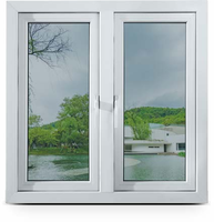 Ventanas Corredizas Blancas de UPVC, Ventana Corrediza de Vidrio Templado Simple o Doble con Herrajes Seguros para el Hogar