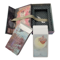 Cartes de tarot et d'oracle de luxe haut de gamme, personnalisées, écologiques, en papier brillant, avec guide et coffret magnétique