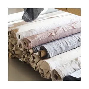 60 color Wholesale 280cm 110inch Wide Pure French Belgium Linen Fabric Bed 100% Linen Fabric for Clothing Bedding