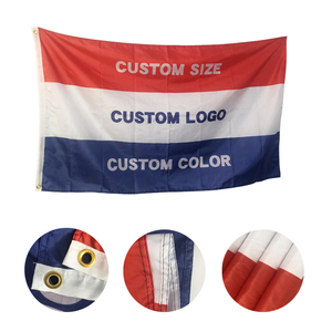Bandera Publicitaria Personalizada de Poliéster de 3x5 Pies, Asta de Aluminio, Impresión a Doble Cara, Logotipo Personalizado, Fabricante OEM/ODM para Pancartas Promocionales - Product Image 1