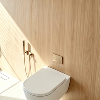 Paneles de Pared Decorativos Modernos para el Hogar, de Espuma de PVC SPC, Resistentes al Fuego, Revestimiento de Madera Laminada