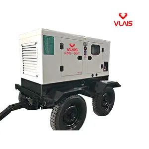 トレーラータイプ50kva40kkwディーゼルサイレント発電機Vlaisエンジンポータブルホイール中国製