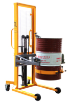 Tombereaux à tambour multifonctionnels 450KG Tambour en acier de 55 gallons 200L Tambours en plastique à rebord Équipement de levage Chariot élévateur hydraulique 400kg