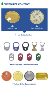 Trọng lượng nhẹ 202 # sot nhôm 52.5mm Vòng cấp thực phẩm dễ dàng mở nắp cho nước trái cây và nước giải khát chai 2-mảnh đồ uống có thể đóng cửa - Product Image 5