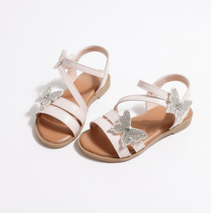 Sandales pour filles, nouvelles sandales d'été pour enfants, sandales de princesse à paillettes et papillons - Product Image 3