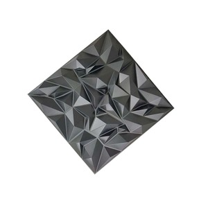 Paneles de pared de PVC texturizados <span class=keywords><strong>3D</strong></span> para decoración de interiores-12 ''x 12'' negro, paquete de 33 azulejos, solución de revestimiento de paredes - Product Image 6