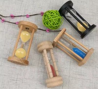 Minuteur sablier lumineux en bois de bambou anti-chute pour enfants, ornement créatif rétro moderne simple durable, avec fonction musicale, fait main