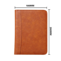 Portafolio de Cuero A4 A5, Portafolio con Cierre de Cuero, Logotipo Personalizado, Organizador de Archivos