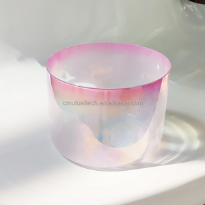 Q're จิตวิญญาณชามคริสตัลใสสำหรับร้องเพลงชุดชามคริสตัลควอตซ์ใสรูปพีชน่ารักเสียงปานกลาง - Product Image 2