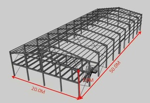 <span class=keywords><strong>Hangar</strong></span> préfabriqué de structure lourde en acier <span class=keywords><strong>kit</strong></span> de construction d'entrepôt en métal bon marché avec services préfabriqués de soudage et de coupe cintrage - Product Image 2