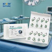 RTMED Suture chirurgicale non résorbable en soie avec PTFE Pledget pour chirurgie cardiovasculaire, certifiée CE, modèle 2-6/0, vente chaude