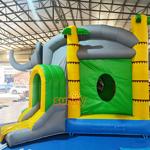 Castillo Inflable Popular con Juego de Disparar al Elefante/Juegos Deportivos Inflables para Exteriores/Parque Infantil Inflable con Lanzador de Pelotas para Niños - Product Image 5