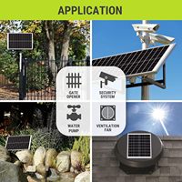 Panneau solaire monocristallin 10W 20W 30W 12V, montage facile avec trous pré-perforés pour kits de chargeur de batterie
