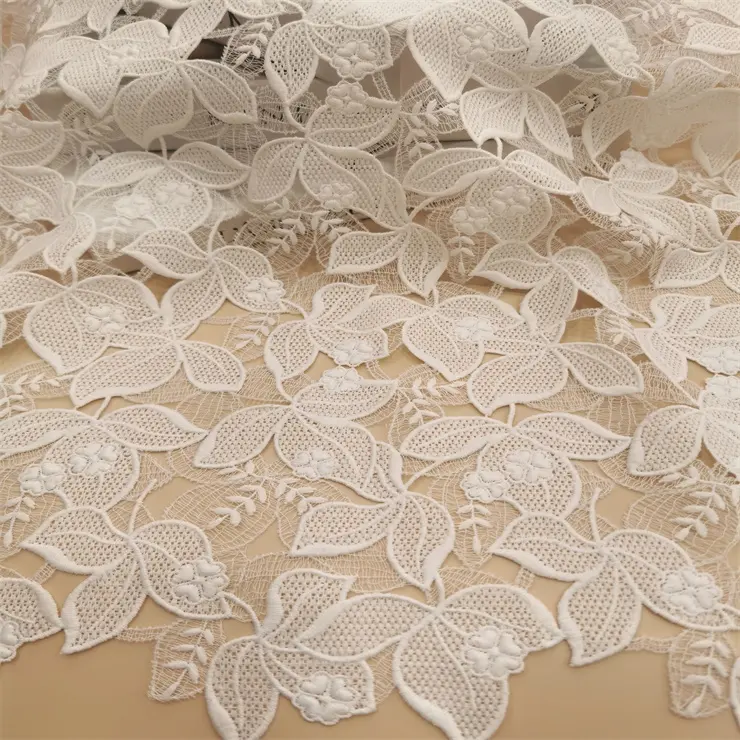 New Water-soluble Milk Silk Lace Fabric Used For Decorating Women's Long Dresses Wedding Lace Bride Lace And Evening Dresses