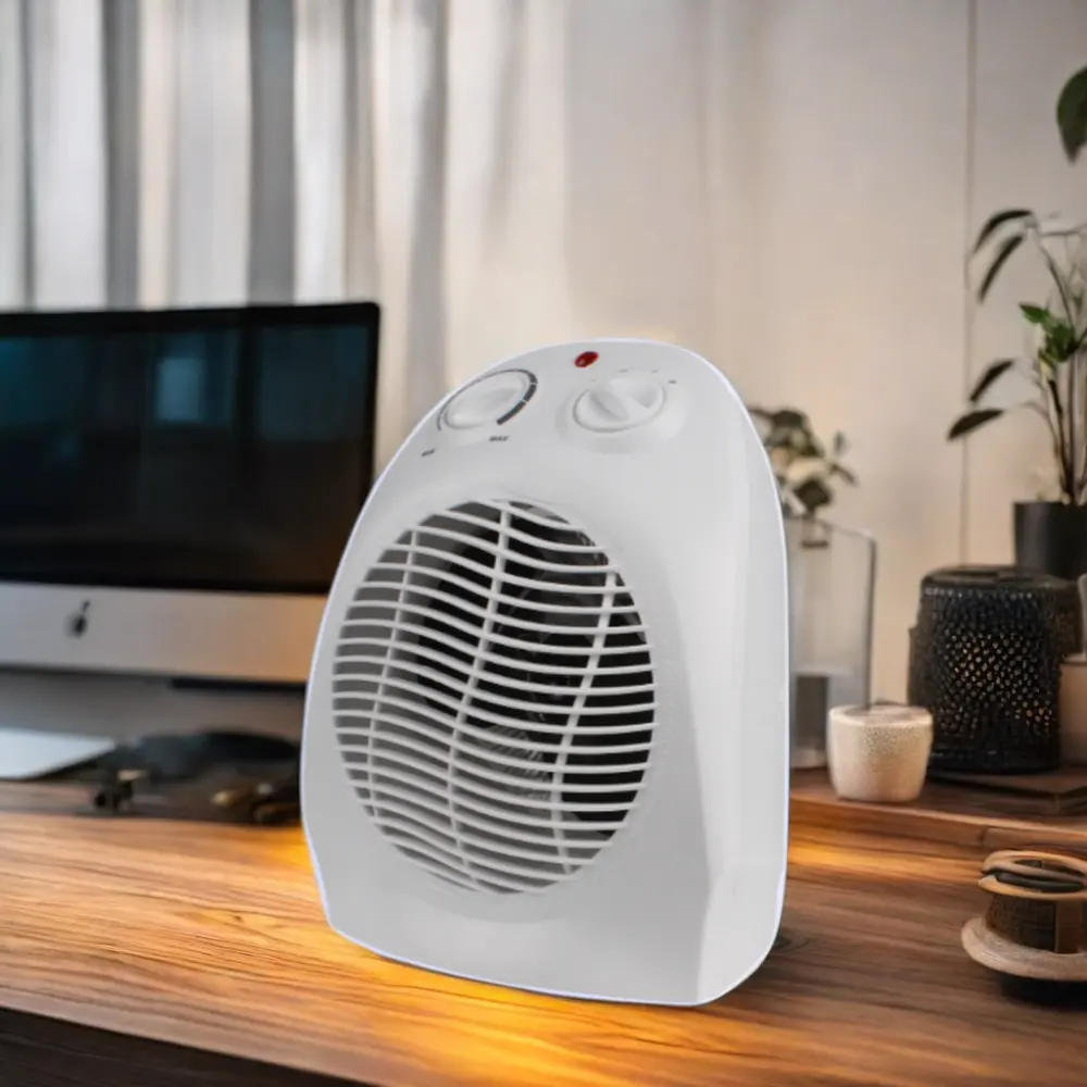 2024Hot Sale Adjustable Thermostat Electric Heater Dual-Use Hot Cold Portable Fan Desktop