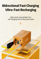 Batterie externe universelle portable à charge rapide avec câble intégré, type C, lithium polymère, 10000 mAh, grande capacité, batterie externe compacte