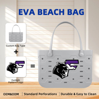 Sac de plage ouvert portable de créateur personnalisé, nouvelle arrivée, sac de piscine extra large en EVA, imperméable, lavable, durable, sac à main de shopping