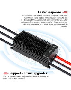 Controlador Electrónico de Velocidad (ESC) sin Escobillas de Alta Eficiencia 120A con Diseño Patentado de Disipación de Calor para Drones Agrícolas UAV - Product Image 2
