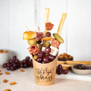 Fabricant <span class=keywords><strong>professionnel</strong></span> de cornets en papier pour frites, seaux à popcorn, gobelets à chips en kraft brun à emporter - Product Image 1