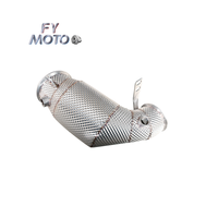 Tuyau de descente en acier inoxydable M PERFORMANCE pour moteur BMW M5 F90 M8 F91/F92/F93 2017-2021 S63 avec bouclier thermique