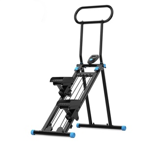 Machine d'exercice de pas d'escalier réglable pour le grimpeur d'escalier pliant de gymnastique à la maison avec la gamme étendue de pas pour l'entraînement complet du corps - Product Image 1