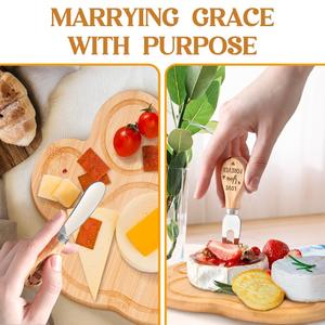 Nuevo Diseño, Bloque de Cortar de Madera Ecológico y Duradero con Patas de Perro, Mango de Cuchillo de Acero Inoxidable, Personalizable para Bodas/Nupcial/Bebé - Product Image 5