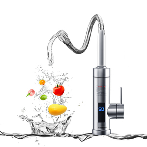 Grifo <span class=keywords><strong>de</strong></span> Cocina <span class=keywords><strong>de</strong></span> Acero Inoxidable para Montaje en Encimera, <span class=keywords><strong>Calentador</strong></span> <span class=keywords><strong>de</strong></span> <span class=keywords><strong>Agua</strong></span> Instantáneo Eléctrico con <span class=keywords><strong>Caño</strong></span> Flexible Giratorio, Calentamiento en 3 Segundos, Venta al por Mayor - Product Image 2