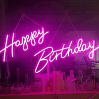 Enseignes lumineuses au néon à Led, bricolage personnalisé, pour un joyeux anniversaire, pour une décoration personnalisée