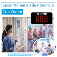 Système de gestion de files d'attente sans fil TURNO – Distributeur de numéros (version espagnole) pour Restaurants, Cafés, Hôpitaux, Cliniques, Banques, Bars