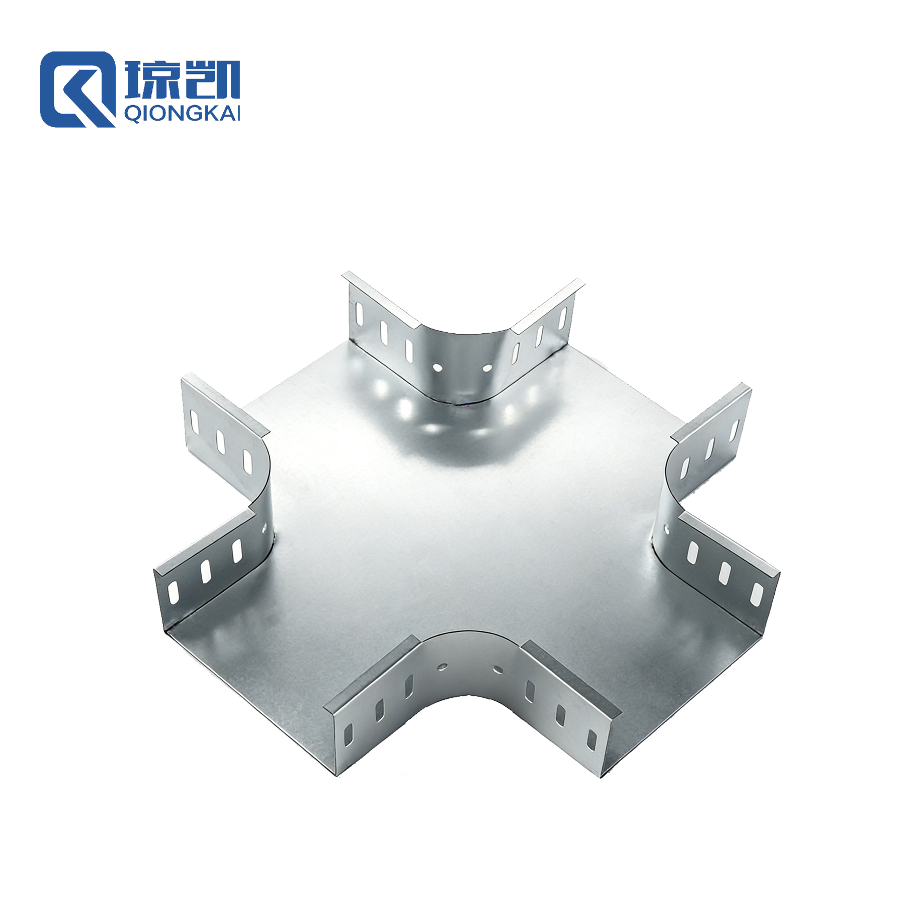 QIONGKAI Pre-Galvanized Cable Trunking Fittings Tee Elbow Cross Horizontal Vertical Bends 45° 90° ODM OEM Accepted · image 2
