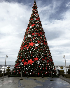 Mall belanja luar ruangan, dekorasi lanskap buatan besar, pohon Natal dengan lampu LED - Product Image 4