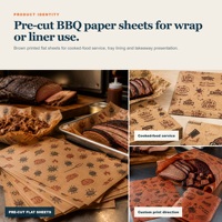 Feuilles de papier sulfurisé prédécoupées pour barbecue, emballage de viande fumée, fournisseur, fabricant, vente en gros