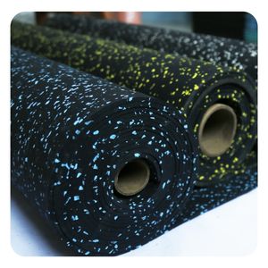 <span class=keywords><strong>Rouleaux</strong></span> de tapis de sol en caoutchouc noir pour sports d'intérieur de haute qualité - Product Image 2