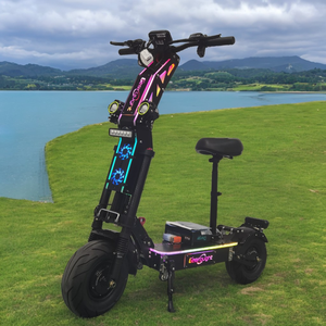 Trottinette électrique pliable en alliage d'aluminium Geofought G14 72v à double moteur, batterie 30-40AH en option, autonomie 60-300km, pneus 13/14 pouces - Product Image 1
