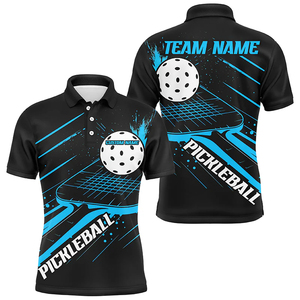 Chemise polo à manches courtes pour homme, nouvelle conception, haute qualité, impression numérique, polyester, t-shirt de pickleball - Product Image 6
