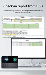 Machine de pointage des heures par empreinte digitale avec port RJ4 LAN, Wi-Fi 4G et batterie de secours - Product Image 4