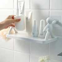 Étagères murales modernes en plastique avec figurines humanoïdes pour le rangement de la cuisine ou de la salle de bain