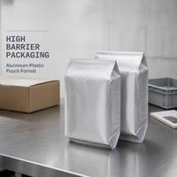 Sacs d'emballage haute barrière YD PACK, pochettes verticales argentées à fond plat et soufflet, emballage personnalisé sur mesure, sacs souples sur mesure