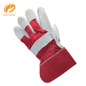 Heavy Duty Cow Split Leather Rigger Trabajo DE SEGURIDAD Construcción Jardinería Constructor Guantes Cuero Soldadura Mano Trabajo Guantes para hombres - Product Image 3