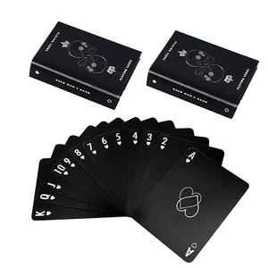 Custom High Quality Silver Foil Casino Poker Waterproof Playing Cards Printing With Box