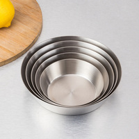 9cm 11cm 12.5cm 14cm 15cm Assiettes à sauce en acier inoxydable pour restaurant Bols d'assaisonnement ronds Plat à tremper pour sushi