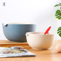 Cvnc-ensemble de bols de mélange profond, pour cuisine personnalisée, gâteau multifonctionnel, grand bol en céramique avec bec
