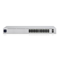 Commutateur PoE+ Gigabit 24 ports USW-24-POE avec 16 ports PoE+, capacité 40 Gbit/s, communication full-duplex